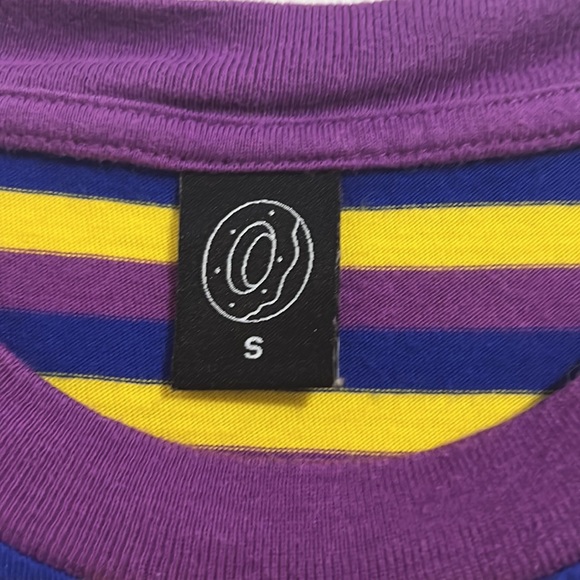 Purple, Blue, Yellow striped Odd Future shirt - Picture 3 of 3